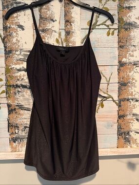 Express Black Shimmer Scoop Neck Tank Top